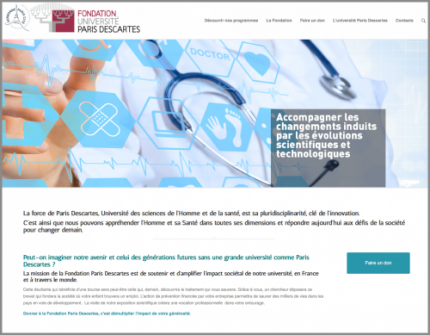 Le site web de la Fondation Paris Descartes fait peau neuve