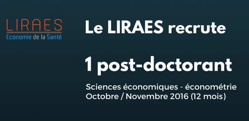 Recrutement Post-Doctorant 2016/2017