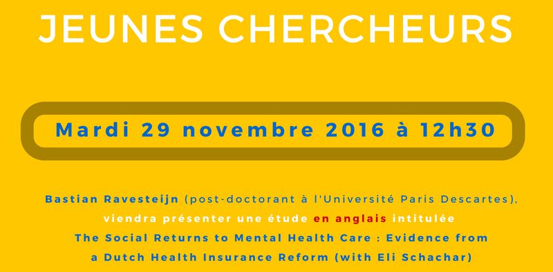 Séminaire « jeunes chercheurs » – Mardi 29 novembre 2016 à 12h30 Exemplaire