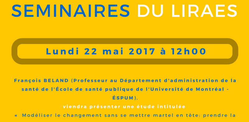 Les séminaires du LIRAES – Lundi 22 mai 2017 à 12h00