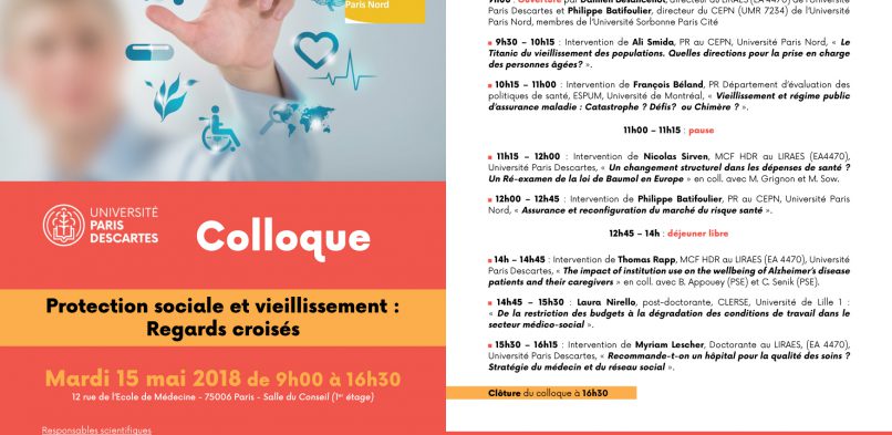Actes du colloque « Protection sociale et vieillissement » du 15 mai 2018