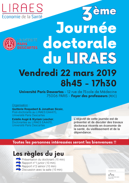 3ème journée doctorale du LIRAES