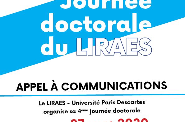 4ème journée doctorale du LIRAES – Annulé en raison de la Covid-19