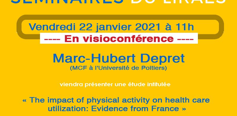 Les séminaires du LIRAES – Vendredi 22 janvier 2021 à 11h en visio