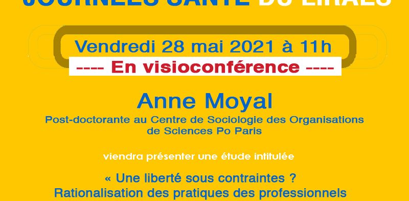 Les séminaires du LIRAES – Vendredi 28 mai 2021 à 11h en visio