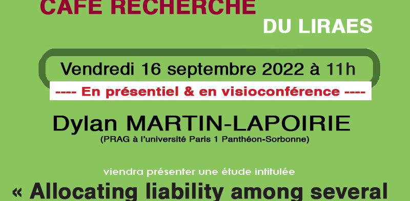 Allocating liability among several physicians: a theoretical model (16 septembre 2022 – 11h)