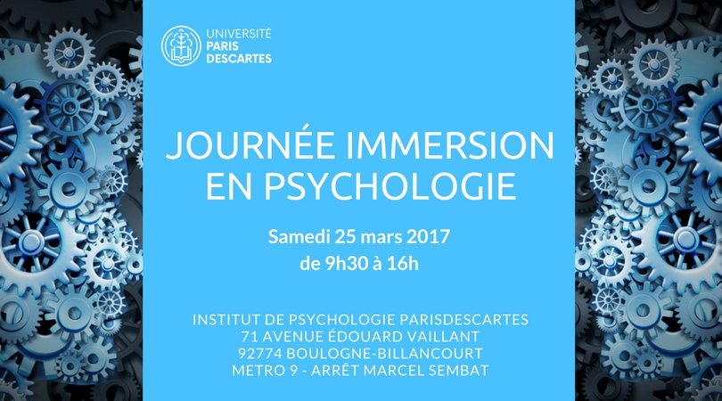 Journée immersion en Psychologie Journée immersion en Psychologie
